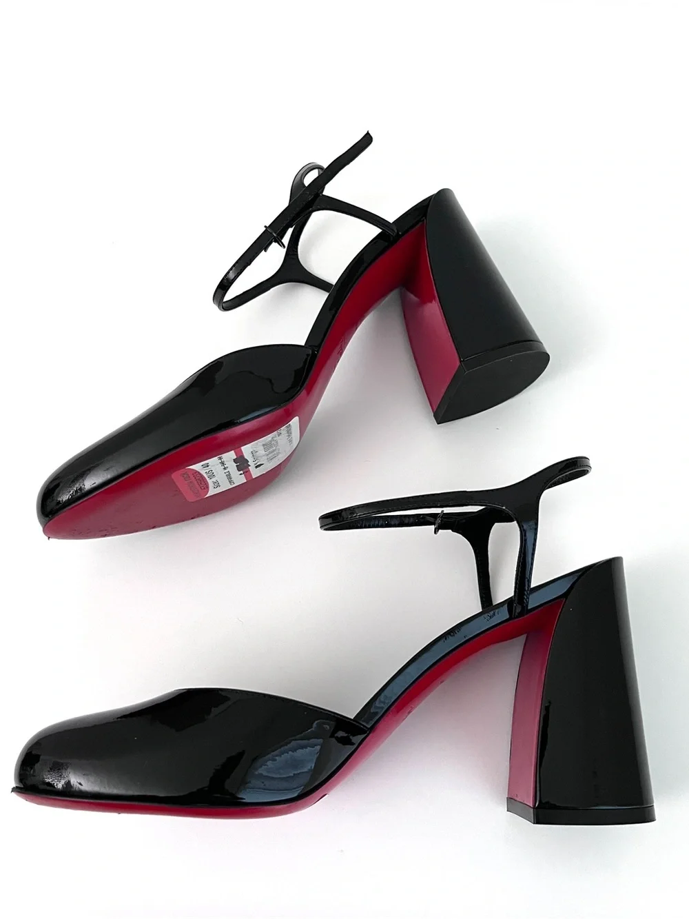 Christian Louboutin Jane  Patent Ankle Strap Pumps Size EU 40